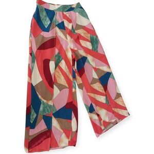 Shein Multicolor Wide Leg Pants Size M New